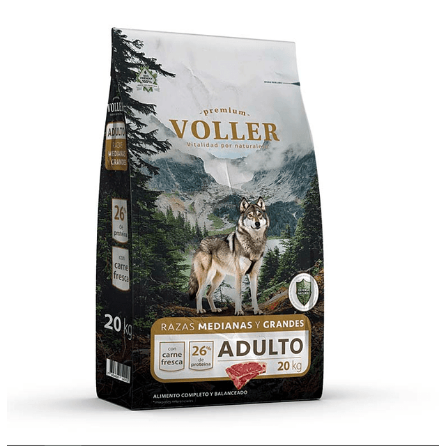 VOLLER 20 KG PERRO ADULTO R. MEDIANA Y GRANDE