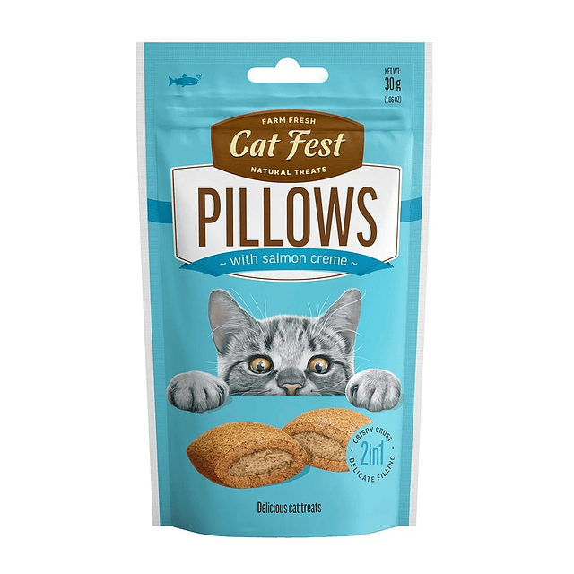 CATFEST CRUNCHY PILLOW WITH SALMON CREME