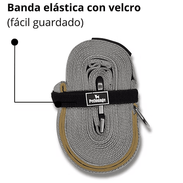 PETLOUNGE CORREA 3 METROS GRIS POWER TRAIL
