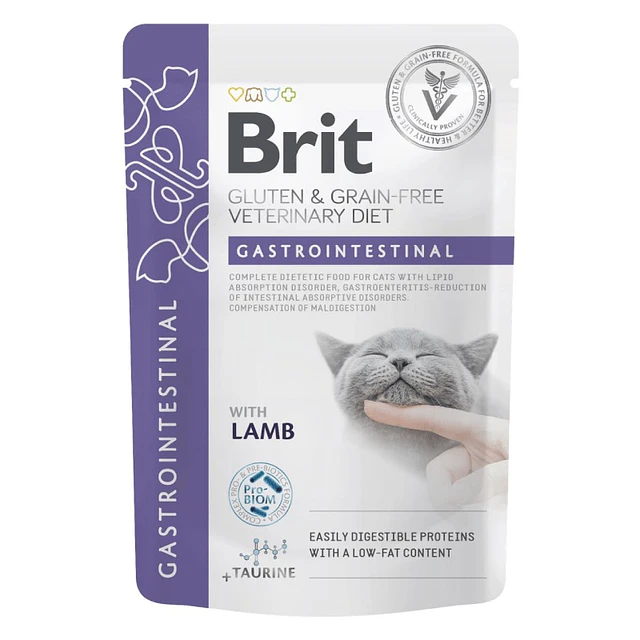 BRIT VETERINARY 85 GRS. CAT POUCH GASTROINTESTINAL