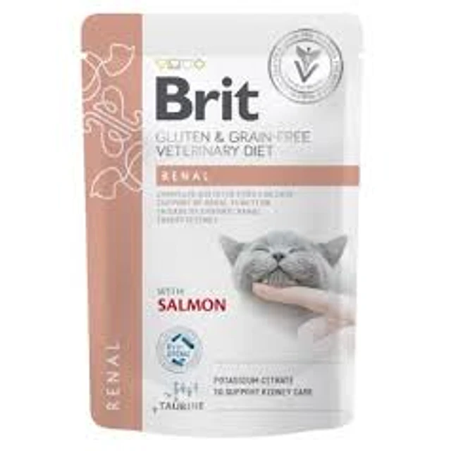 BRIT VETERINARY 85 GRS. CAT POUCH RENAL