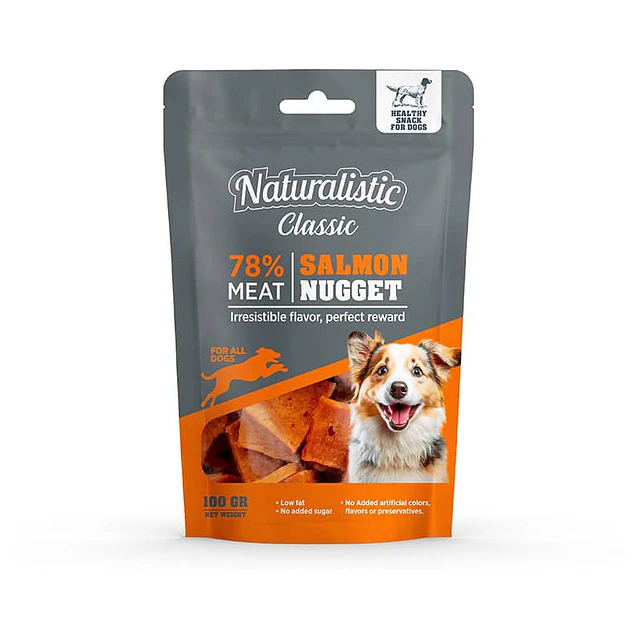 NATURALISTIC CLASSIC SALMON NUGGETS, 100 GRS