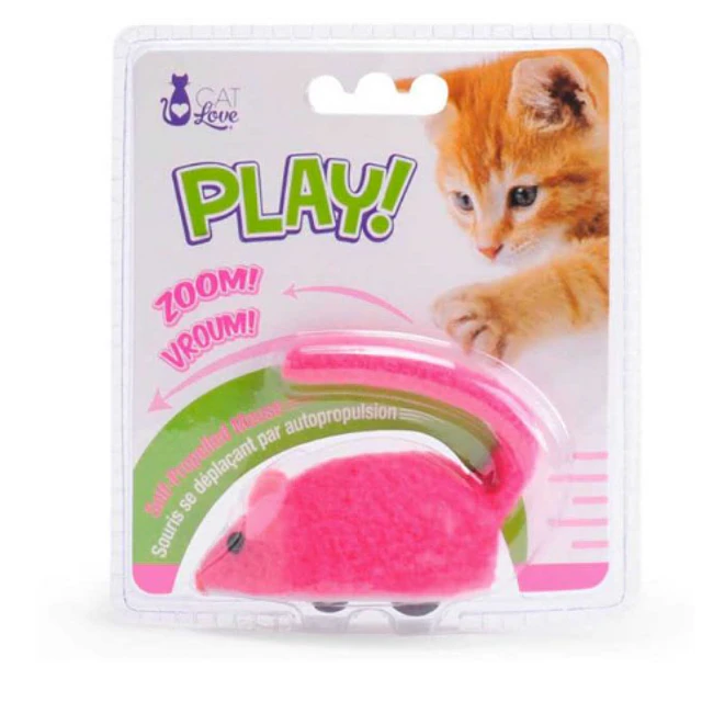CAT LOVE RATON MECANICO ROSADO