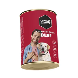 AMITY 1250 GRS. DOG LATA CHUNKS BEEF ADULT
