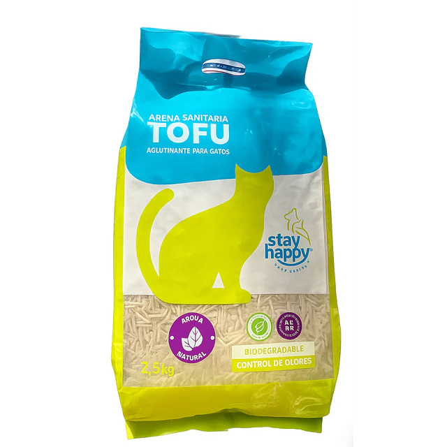 STAYHAPPY ARENA SANITARIA TOFFU 2,5 KG NATURAL