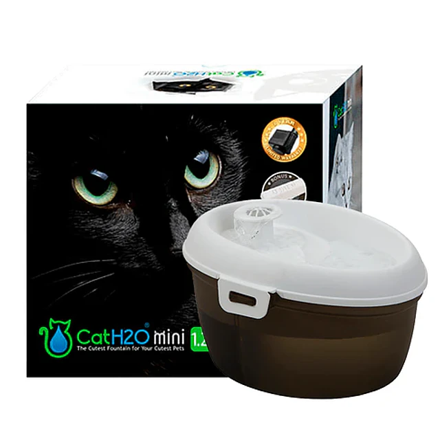 FUENTE AGUA GATO CATH2O MINI 1 2L NEGRA 