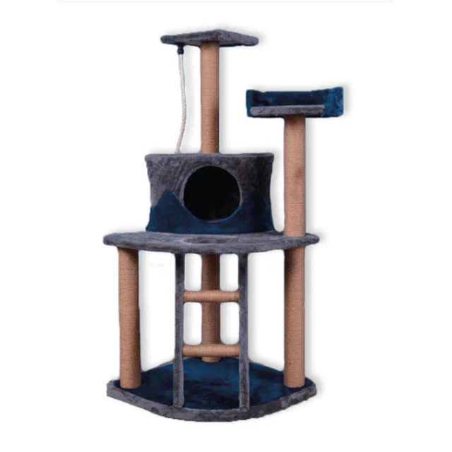 MP RASCADOR GATOS FELPA SUAVE AZUL MARINO