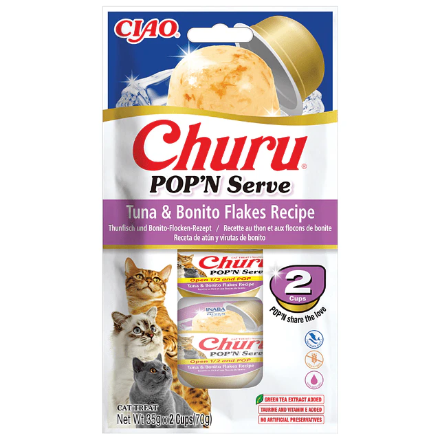 CHURU CAT POP AND SERVE ATUN/BONITO