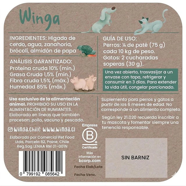 WINGA PATE WILD PORK 