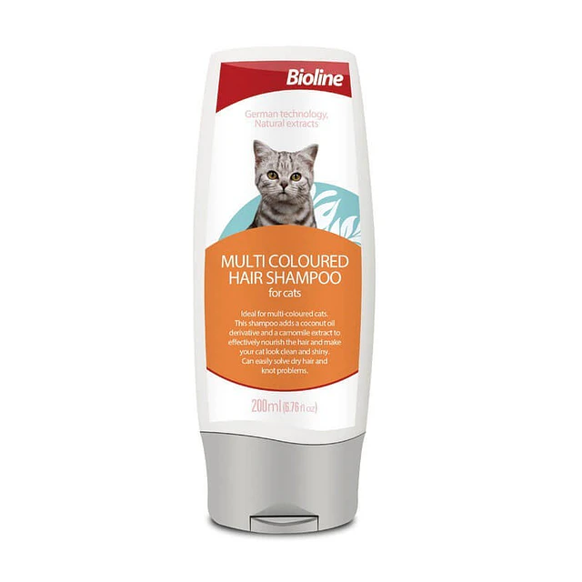 BIOLINE SHAMPOO PARA GATOS MULTICOLOR 200 ML 