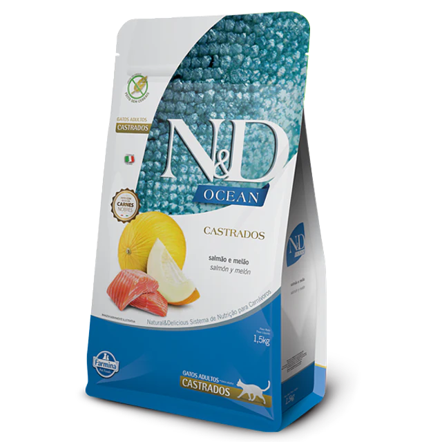 N&D OCEAN 1,5 KG. CAT ADULTO CASTRADO SALMON/MELON