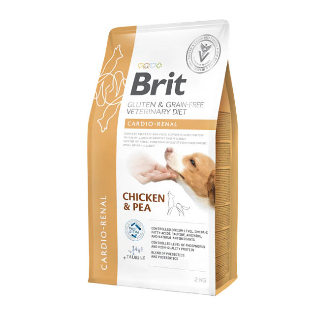 BRIT VETERINARY 2 KG. DOG CARDIO - RENAL