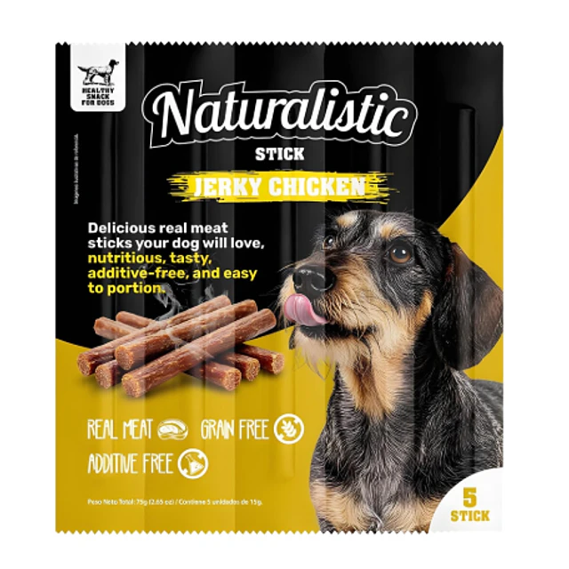 NATURALISTIC STICK JERKY CHICKEN 5 UN - 75 GR