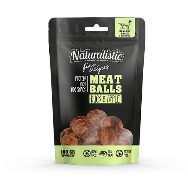 NATURALISTIC MEATBALLS DUCK AND APPLE 100 GRS