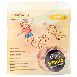TRIBUTO 100 GRS. SNACK CRUDO NUDILLOS DE POLLO