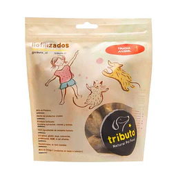 TRIBUTO 100 GRS. SNACK CRUDO TRUCHA JUVENIL