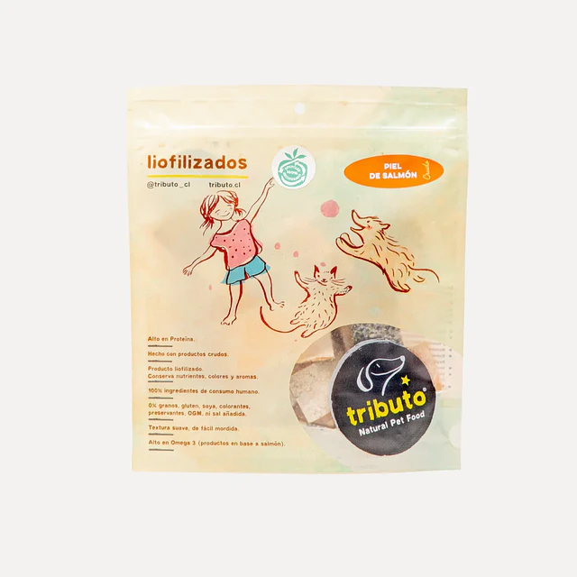 TRIBUTO 100 GRS. SNACK CRUDO PIEL DE SALMON