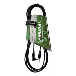 CABLE CONECTOR AUDIO 3.5mm STEREO EN ÁNGULO 3M ROXTONE