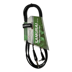 CABLE CONECTOR AUDIO 3.5mm-6.35mm EN ÁNGULO 3M ROXTONE