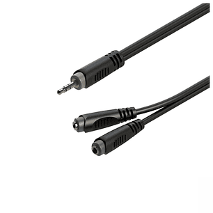 Adaptador 3,5mm jack a 2 hembras 0,2m
