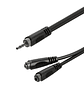 Adaptador 3,5mm jack a 2 hembras 0,2m - Miniatura 1