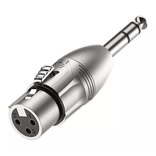 ADAPTADOR 6.3 mm Stereo macho - XLR hembra