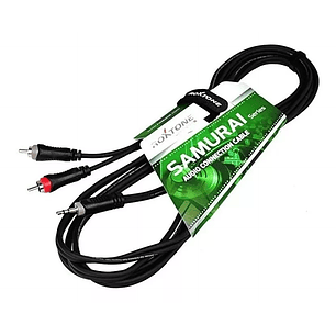 Cable 3,5mm stereo a 2 RCA macho 6m