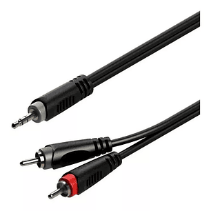 Cable 3,5mm stereo a 2 RCA macho 6m