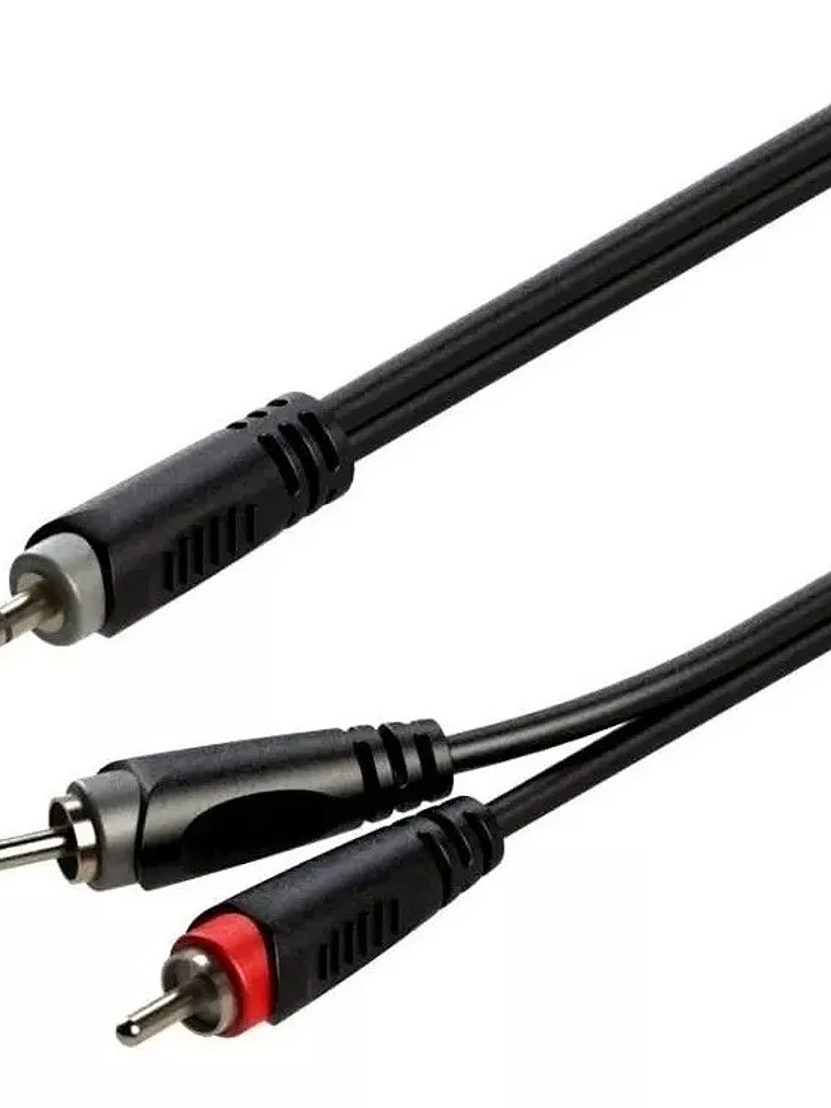 Cable 3,5mm stereo a 2 RCA macho 6m 1