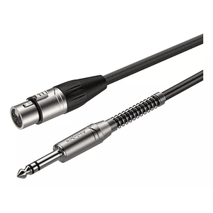 Cable XLR hembra a 6,3mm stereo plug 3m