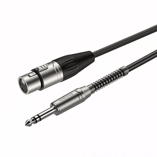 Cable XLR hembra a 6,3mm stereo plug 6m