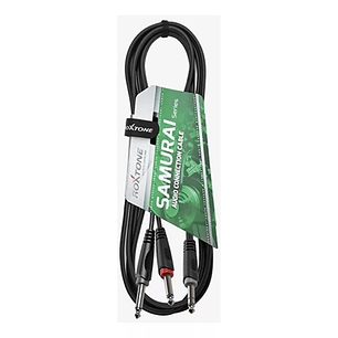 CABLE AUDIO 6,3mm ESTÉREO A 2x6,3mm MONO 5MT