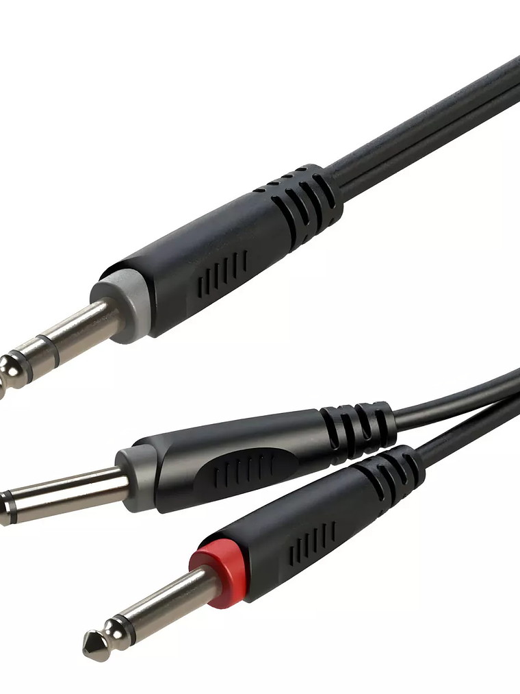 CABLE AUDIO 6,3mm ESTÉREO A 2x6,3mm MONO 5MT 1
