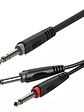 CABLE AUDIO 6,3mm ESTÉREO A 2x6,3mm MONO 5MT - Miniatura 1