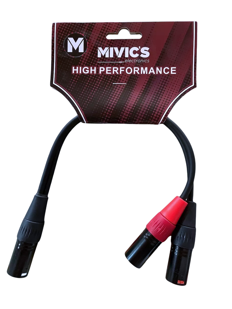 CABLE AUDIO 1 XLR MACHO A 2 XLR MACHO 1