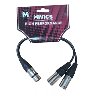 CABLE AUDIO 1 XLR HEMBRA A 2 XLR MACHO