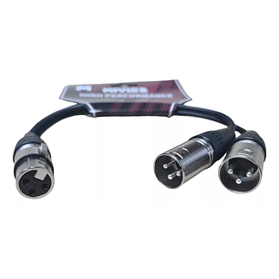 CABLE AUDIO 1 XLR HEMBRA A 2 XLR MACHO
