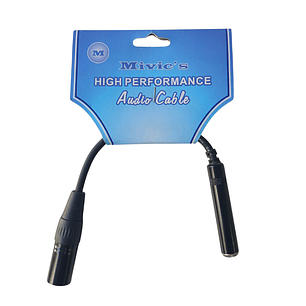 CABLE AUDIO XLR MACHO A TRS HEMBRA 6,3mm ESTÉREO