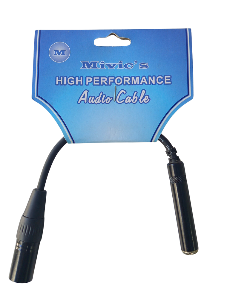 CABLE AUDIO XLR MACHO A TRS HEMBRA 6,3mm ESTÉREO 1