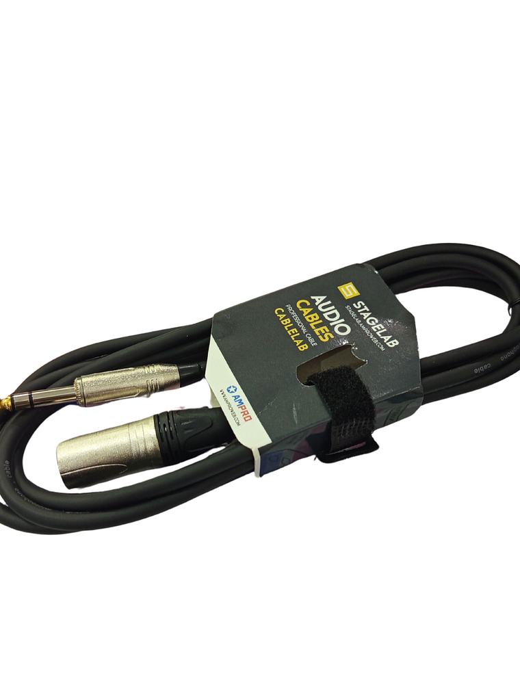 CABLE AUDIO 6,3mm TRS ESTÉREO A XLR MACHO 3MT  2