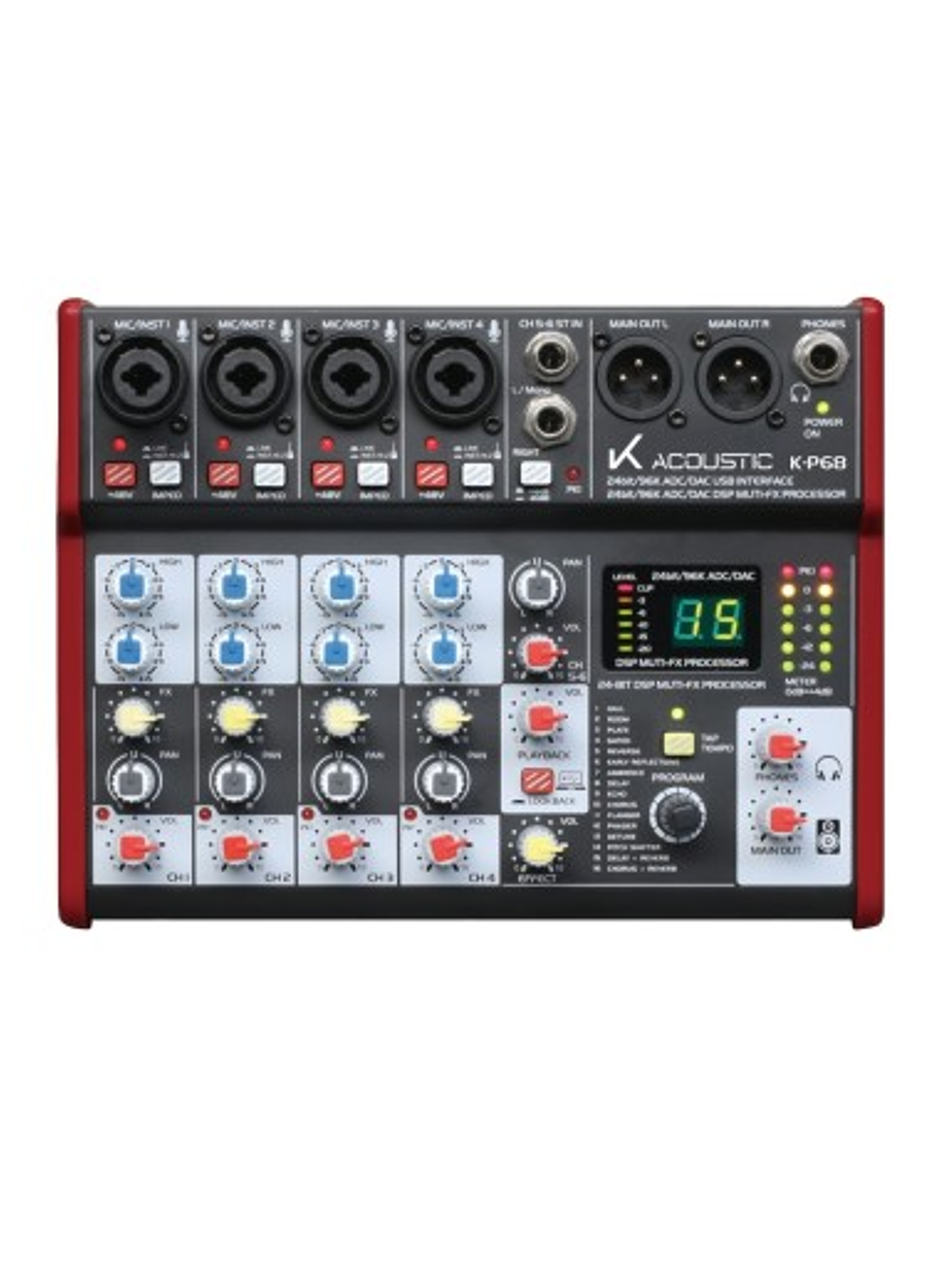 K-P68.  INTERFAZ DE AUDIO. 4 CANALES USB 2.0 / KACUSTIC 1