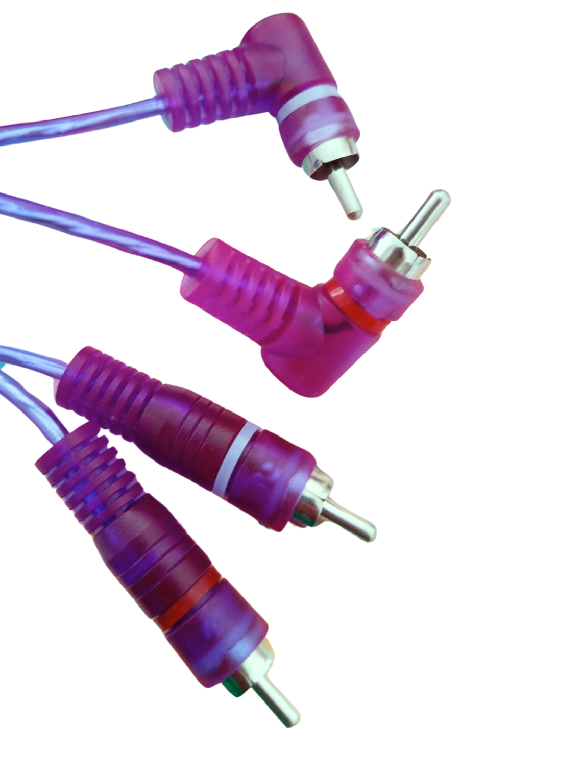 Cable RCA 2 x RCA plug macho right angle - 2 x RCA plug macho / 6 mts 1