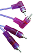 Cable RCA 2 x RCA plug macho right angle - 2 x RCA plug macho / 6 mts - Miniatura 1