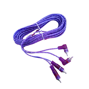 Cable RCA 2 x RCA plug macho right angle - 2 x RCA plug macho / 6 mts