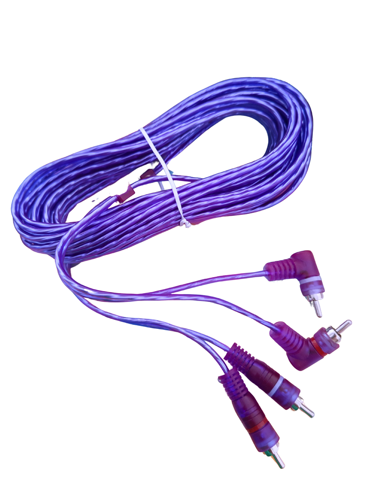 Cable RCA 2 x RCA plug macho right angle - 2 x RCA plug macho / 6 mts 2