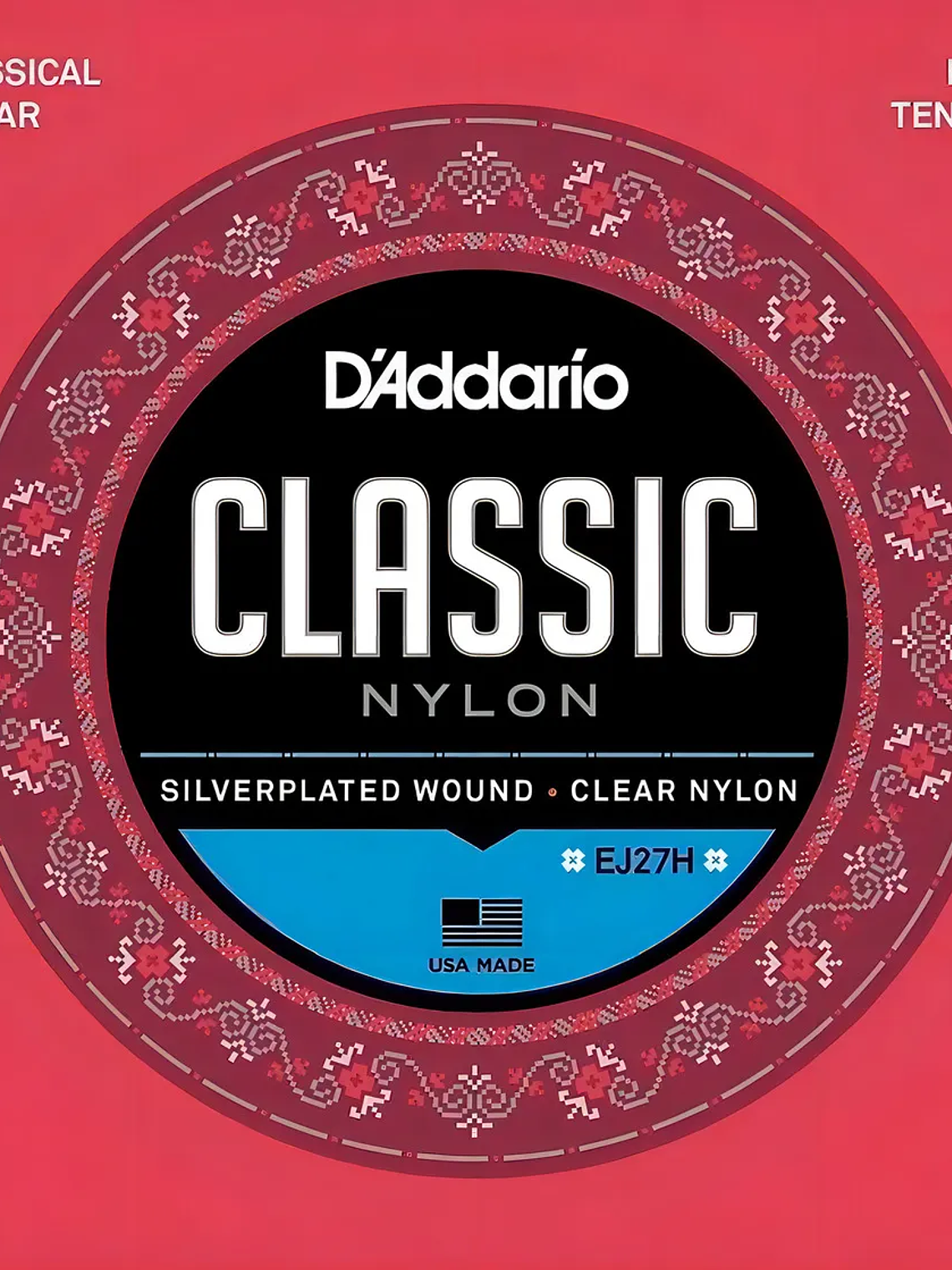 Cuerda de guitarra Daddario EJ27h de nylon de alta tensión 1