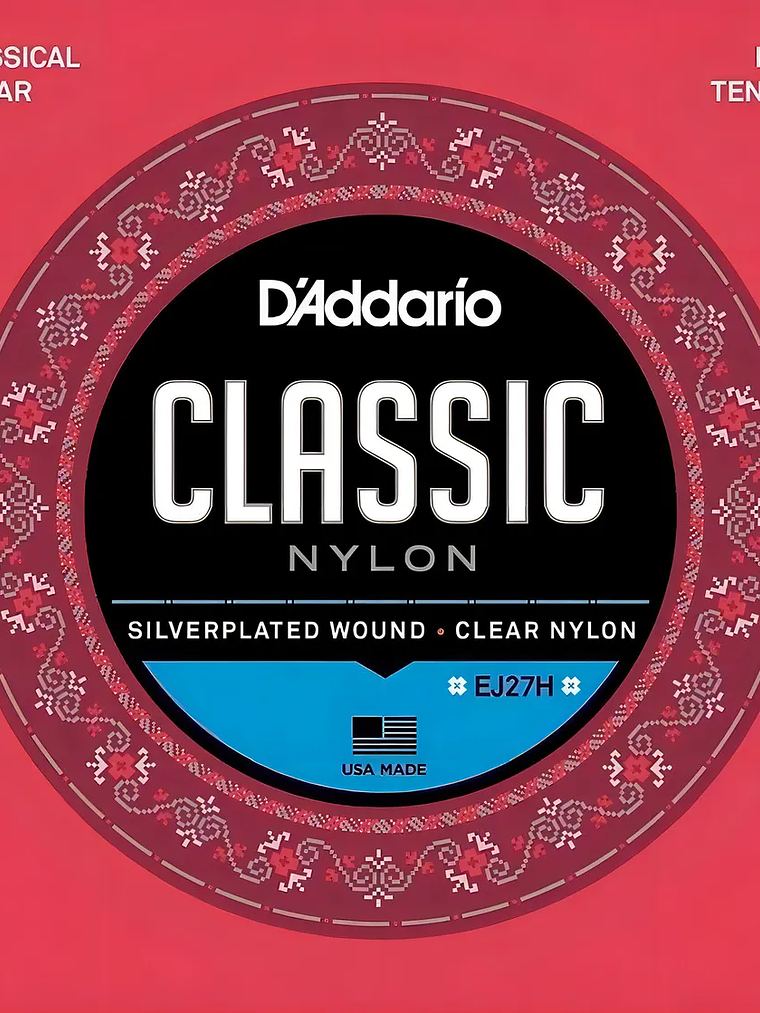 Cuerda de guitarra Daddario EJ27h de nylon de alta tensión 1