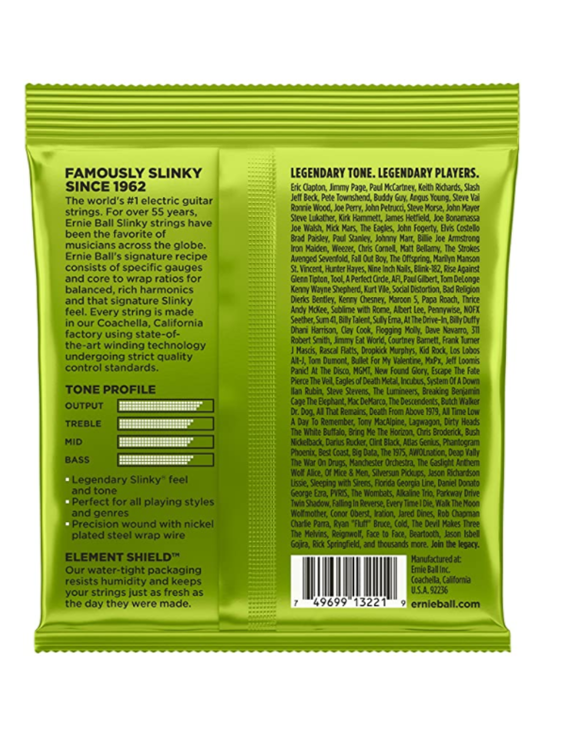 Regular Slinky ERNIE BALL 2221 2