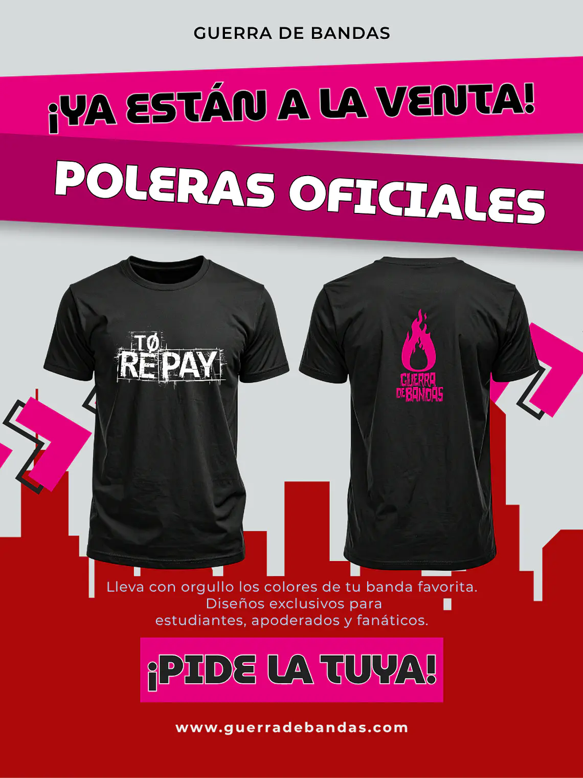 Polera de Guerra de Bandas 2026 2