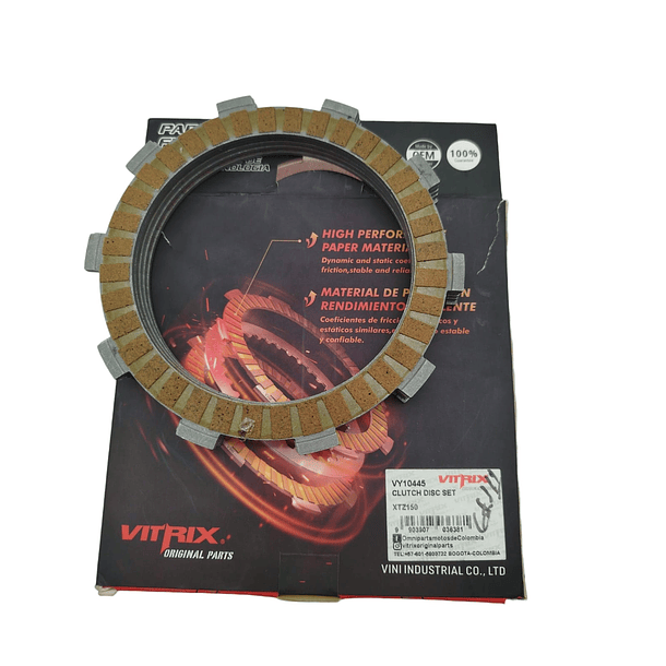 Disco De Clutch Xtz150 ( Vitrix ) 1